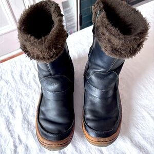 Merrel Decora Minuet Ladies Black Leather Zip Up 200g Insulation Grip Dry Size 9